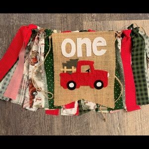 Little Red Truck highchair banner